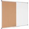 Bi-Office Maya Cork and Magnetic Drywipe Combination Board, 1800x900mm, Aluminium Frame