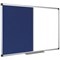 Bi-Office Drywipe and Blue Felt Combination Board, 1200x900mm, Aluminium Frame