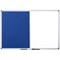 Bi-Office Drywipe and Blue Felt Combination Board, 1200x900mm, Aluminium Frame