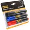 Bi-Office Inkstring XL Drywipe Markers, Assorted Colours, Pack of 3