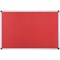 Bi-Office Aluminium Trim Felt Notice Board, 1200x900mm, Red