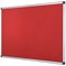 Bi-Office Aluminium Trim Felt Notice Board, 1200x900mm, Red