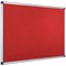 Bi-Office Aluminium Trim Felt Notice Board, 1200x900mm, Red