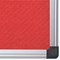 Bi-Office Aluminium Trim Felt Notice Board, 1200x900mm, Red