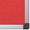 Bi-Office Aluminium Trim Felt Notice Board 1200x900mm Red