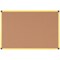 Bi-Office Industrial Ultrabrite Cork Board, 1200x900mm, Yellow Aluminium Frame