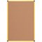 Bi-Office Industrial Ultrabrite Cork Board, 900x600mm, Yellow Aluminium Frame