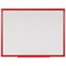 Bi-Office Maya Double Sided Non-Magnetic Gridded Whiteboard, Red Frame, 2400x1200mm