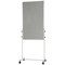 Bi-Office White Portable Duo Board and Flipchart Easel, 1200x790mm, Grey