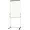 Bi-Office White Portable Duo Board and Flipchart Easel, 1200x790mm, Grey