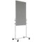 Bi-Office White Portable Duo Board and Flipchart Easel, 1200x790mm, Grey