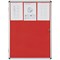 Bi-Office Enclore Red Felt Noticeboard Display Case, 9xA4, Aluminium Frame
