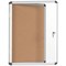 Bi-Office Earth Enclore Cork Board Display Case, 6xA4, Aluminium Frame