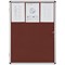 Bi-Office Enclore Burgundy Felt Noticeboard Display Case, 32xA4, Aluminium Frame