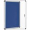 Bi-Office Enclore Blue Felt Notice Board Display Case, 4xA4, Aluminium Frame