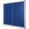 Bi-Office Lockable Internal Display Case, 890x625mm, Blue
