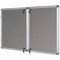 Bi-Office Enclore Grey Felt Noticeboard Display Case, 32xA4, Aluminium Frame