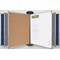 Bi-Office Flipping Board System, Black Structure, 240x1200mm