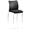 Academy Visitor Chair, Plastic Back, Black