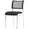Brunswick Visitor Chair, Chrome Frame, Black
