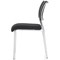 Brunswick Visitor Chair, Chrome Frame, Black