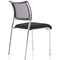 Brunswick Visitor Chair, Chrome Frame, Black