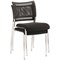 Brunswick Visitor Chair, Chrome Frame, Black