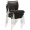 Brunswick Visitor Chair, Chrome Frame, Black