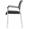 Brunswick Visitor Chair, With Arms, Chrome Frame, Black
