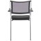 Brunswick Visitor Chair, With Arms, Chrome Frame, Black