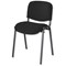 ISO Black Frame Stacking Chair, Black
