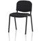 ISO Black Frame Stacking Chair, Black
