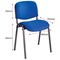 ISO Black Frame Stacking Chair, Blue