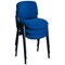 ISO Black Frame Stacking Chair, Blue