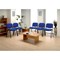 ISO Black Frame Stacking Chair, Blue