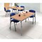 ISO Black Frame Stacking Chair, Blue