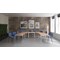 ISO Black Frame Stacking Chair, Blue
