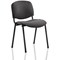 ISO Black Frame Stacking Chair, Charcoal