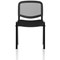 ISO Black Frame Stacking Chair, Mesh Back, Black Fabric Seat