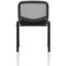 ISO Black Frame Stacking Chair, Mesh Back, Black Fabric Seat