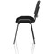 ISO Black Frame Stacking Chair, Mesh Back, Black Fabric Seat