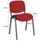 ISO Black Frame Stacking Chair, Red ISO Black Frame Stacking Chair, Red