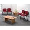 ISO Black Frame Stacking Chair, Red