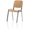 ISO Chrome Frame Stacking Chair, Beech