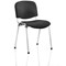 ISO Chrome Frame Stacking Chair, Black