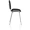ISO Chrome Frame Stacking Chair, Black