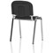 ISO Chrome Frame Stacking Chair, Black