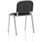 ISO Chrome Frame Stacking Chair, Black
