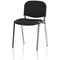 ISO Chrome Frame Stacking Chair, Black