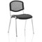 ISO Chrome Frame Stacking Chair, Black Mesh